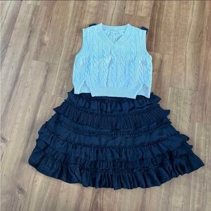 Snidel black two-piece dress set for women.